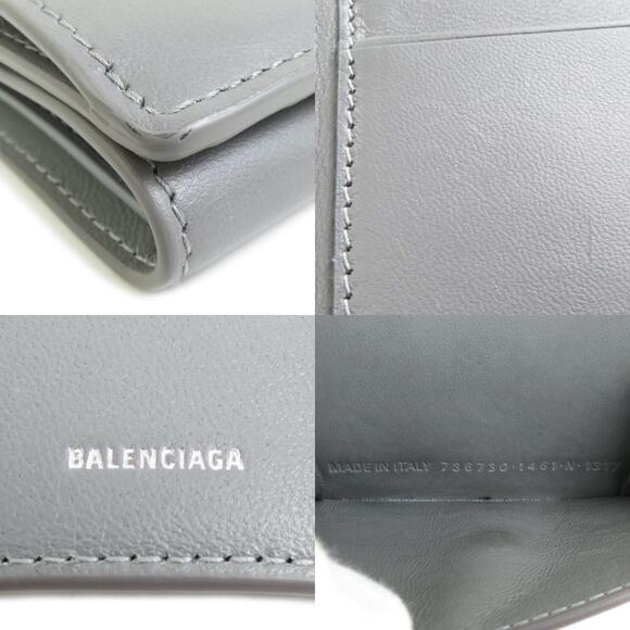 Balenciaga Tri fold Wallet Leather Gray - Picture 5 of 5